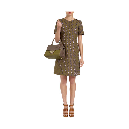 Mulberry Primrose Pickle Green With Taupe Soft Tan & Suede - Click Image to Close