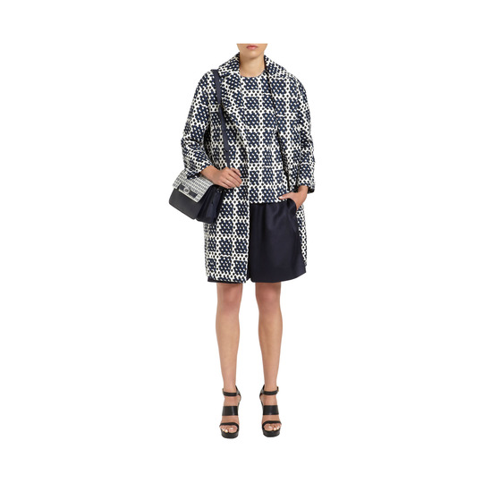 Mulberry Bayswater Shoulder Midnight Blue & Cream Dotty Leather - Click Image to Close