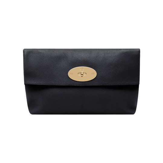 Mulberry Clemmie Clutch Black Glossy Goat - Click Image to Close