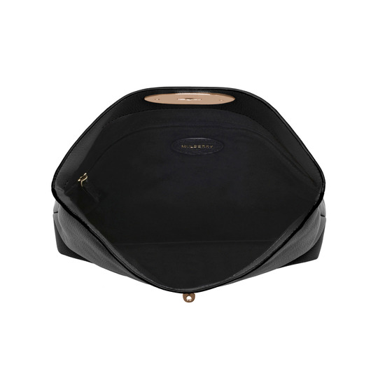 Mulberry Clemmie Clutch Black Glossy Goat - Click Image to Close