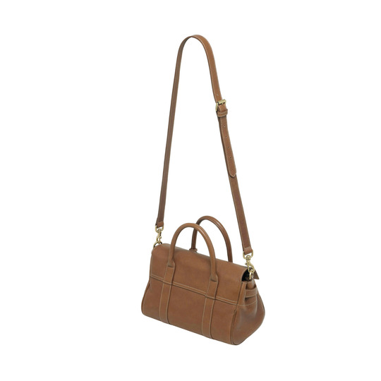 Mulberry Small Bayswater Satchel Oak Natural Leather With Brass - Click Image to Close