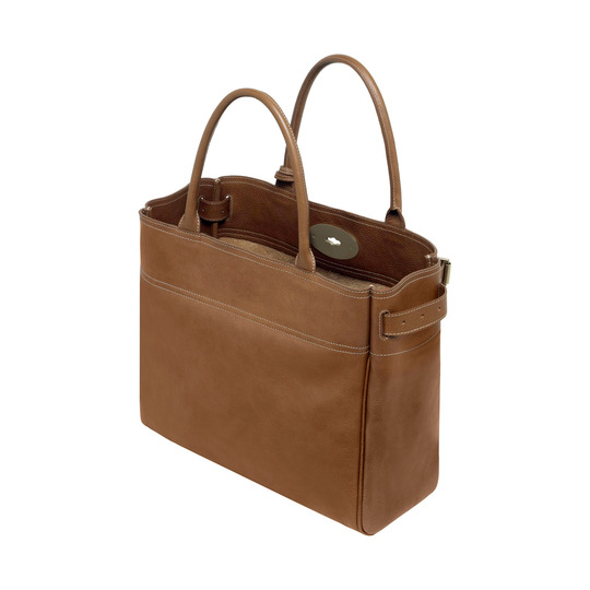 Mulberry Bayswater Tote Oak Natural Leather With Brass - Click Image to Close