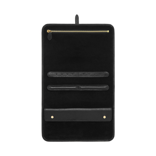 Mulberry Jewellery Roll Black Glossy Goat - Click Image to Close