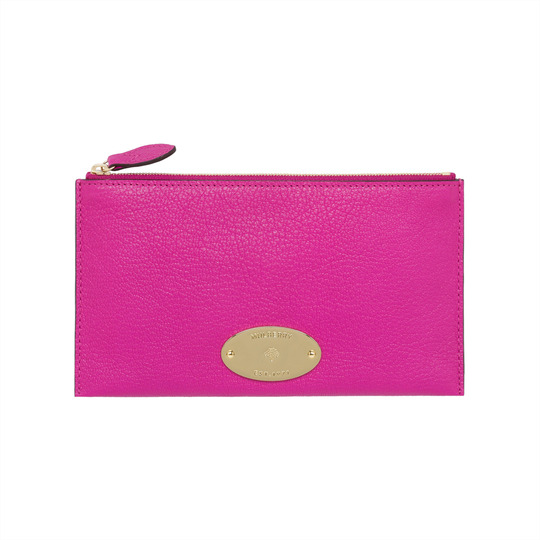 Mulberry East West Pouch Mulberry Pink Glossy Goat - Click Image to Close