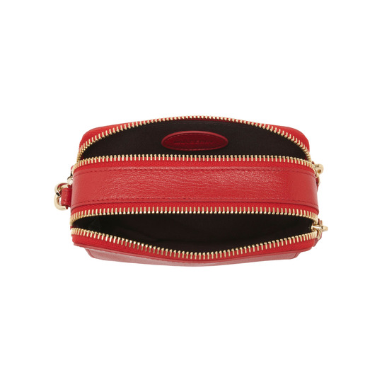 Mulberry Wristlet Pouch Bright Red Shiny Goat - Click Image to Close