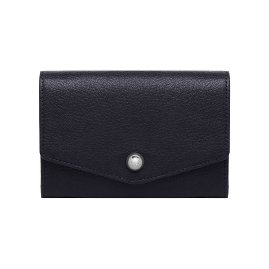 Mulberry Dome Rivet French Purse Midnight Blue Shiny Goat - Click Image to Close