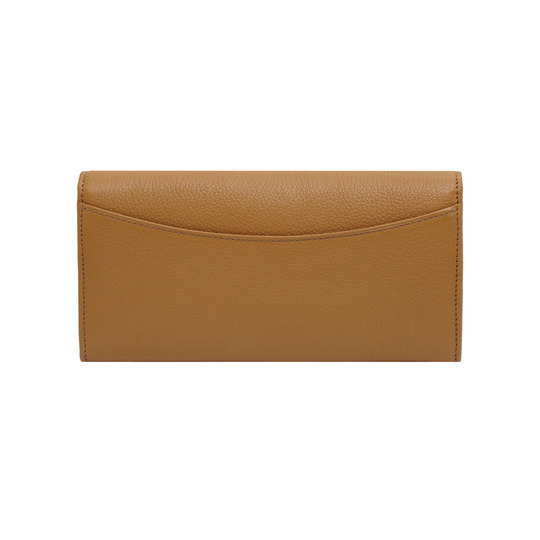Mulberry Dome Rivet Continental Wallet Deer Brown Glossy Goat - Click Image to Close