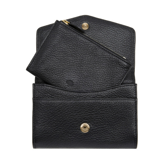 Mulberry Dome Rivet French Purse Black Glossy Goat - Click Image to Close