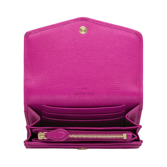 Mulberry Dome Rivet French Purse Mulberry Pink Glossy Goat - Click Image to Close