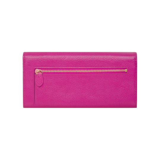 Mulberry Bow Continental Wallet Mulberry Pink Glossy Goat - Click Image to Close