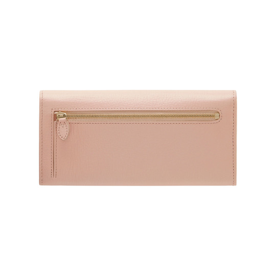 Mulberry Bow Continental Wallet Ballet Pink Shiny Goat - Click Image to Close
