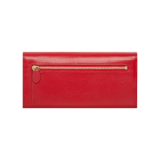 Mulberry Bow Continental Wallet Bright Red Shiny Goat - Click Image to Close
