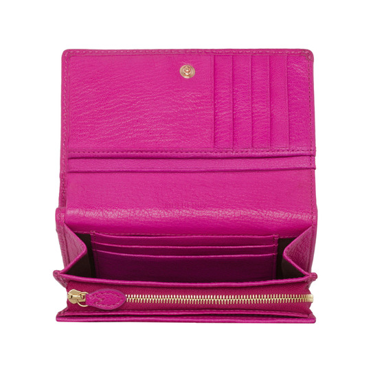 Mulberry Bow French Purse Mulberry Pink Glossy Goat - Click Image to Close