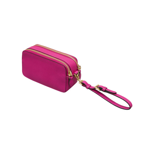 Mulberry Wristlet Pouch Mulberry Pink Glossy Goat - Click Image to Close