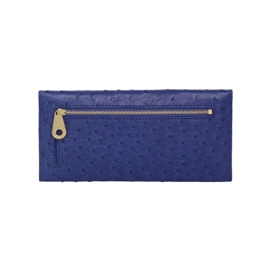 Mulberry Envelope Wallet Cosmic Blue Ostrich - Click Image to Close