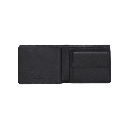 Mulberry 8 Card Coin Wallet Black Classic Printed Calf - Click Image to Close