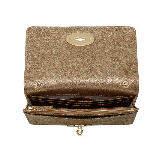 Mulberry Bayswater Clutch Wallet Metallic Mushroom Goat - Click Image to Close
