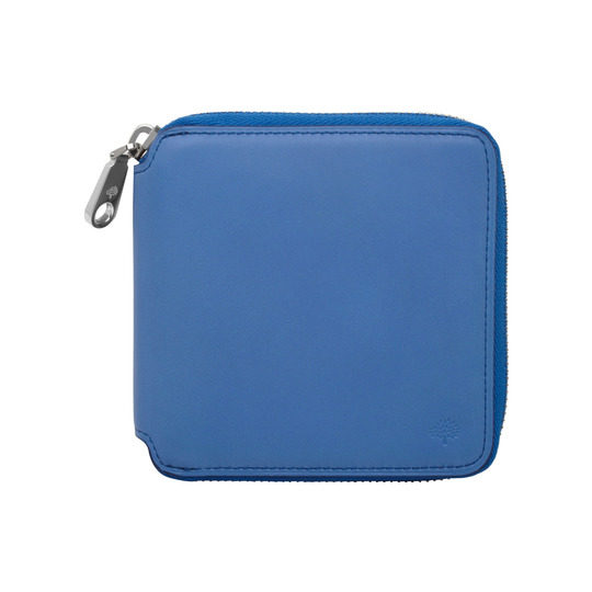 Mulberry Zip Around Wallet Bright Blue Soft Tan - Click Image to Close