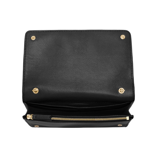 Mulberry Bow Clutch Wallet Black Silky Classic Calf - Click Image to Close