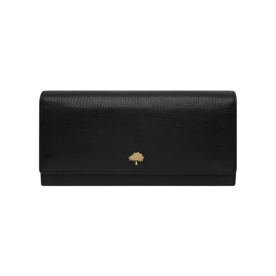 Mulberry Tree Continental Wallet Black Glossy Goat - Click Image to Close