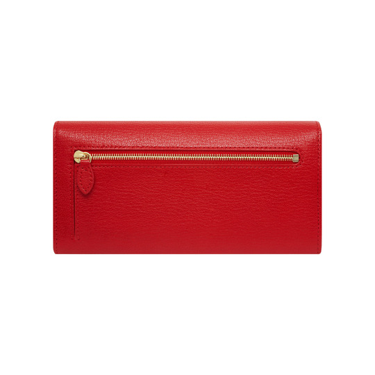 Mulberry Tree Continental Wallet Bright Red Shiny Goat - Click Image to Close