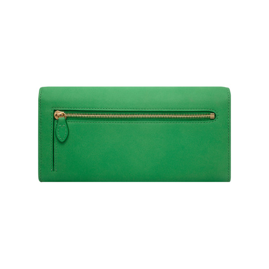 Mulberry Tree Continental Wallet Queen Green Silky Classic Calf - Click Image to Close