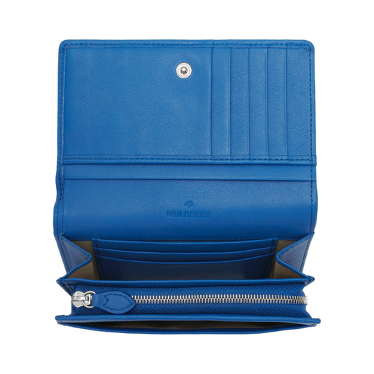 Mulberry Tree French Purse Bluebell Blue Silky Classic Calf - Click Image to Close