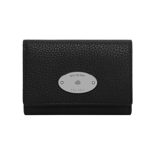 Mulberry French Purse Black Soft Grain With Nickel - Click Image to Close
