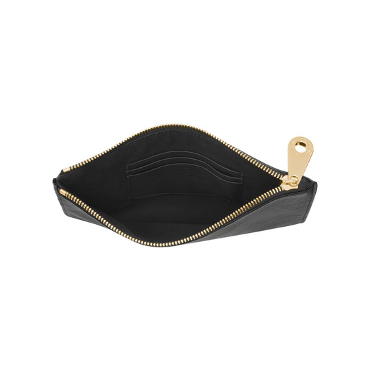 Mulberry Bow Pouch Black Silky Classic Calf - Click Image to Close