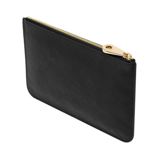 Mulberry Bow Pouch Black Silky Classic Calf - Click Image to Close