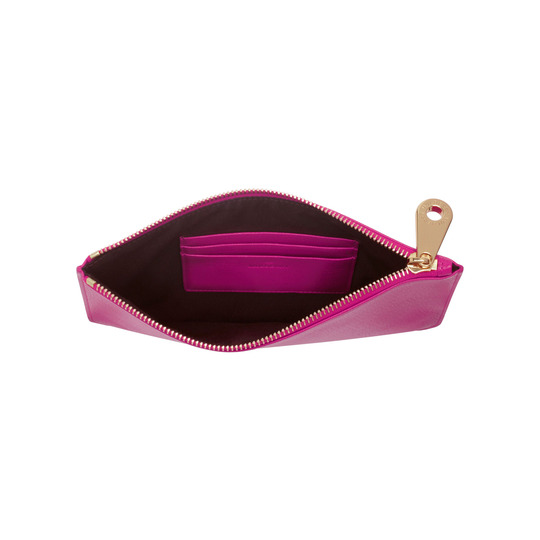 Mulberry Bow Pouch Mulberry Pink Glossy Goat - Click Image to Close