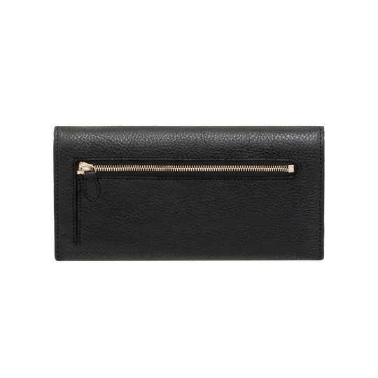 Mulberry Continental Wallet Black Natural Leather With Brass - Click Image to Close