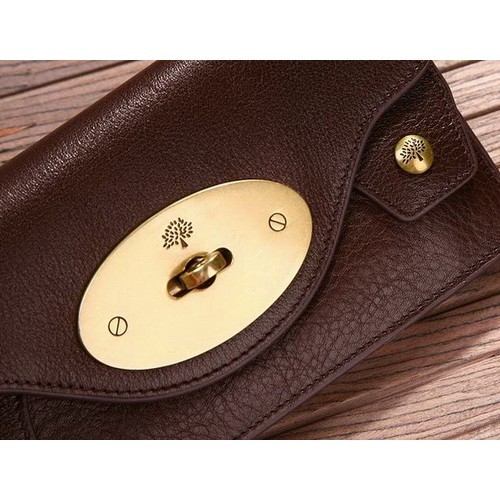 Mulberry 312a Natural Leather Purses Dark Coffee - Click Image to Close