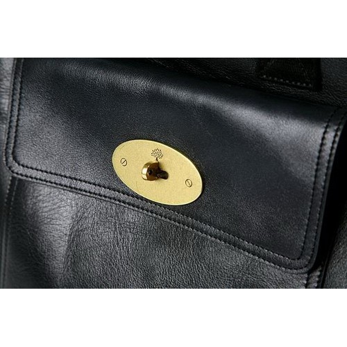Mulberry 7467 Tote Pebbled Leather Bag Black - Click Image to Close