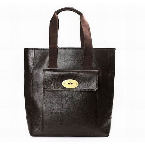 Mulberry 7467 Tote Pebbled Leather Bag Dark Coffee - Click Image to Close
