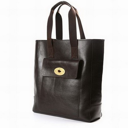 Mulberry 7467 Tote Pebbled Leather Bag Dark Coffee - Click Image to Close