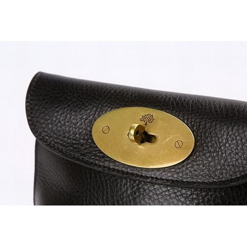 Mulberry 8587a Calfskin Shoulder Clutch Bag Black - Click Image to Close