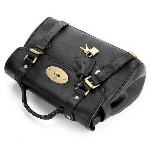 Mulberry Alexa Bag Natural Leather Black - Click Image to Close