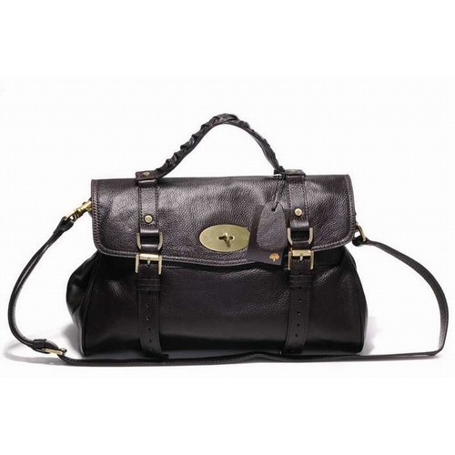Mulberry Alexa Bag Natural Leather Chocolate - Click Image to Close