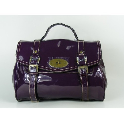 Mulberry Alexa Bag Patent Leather Purple - Click Image to Close
