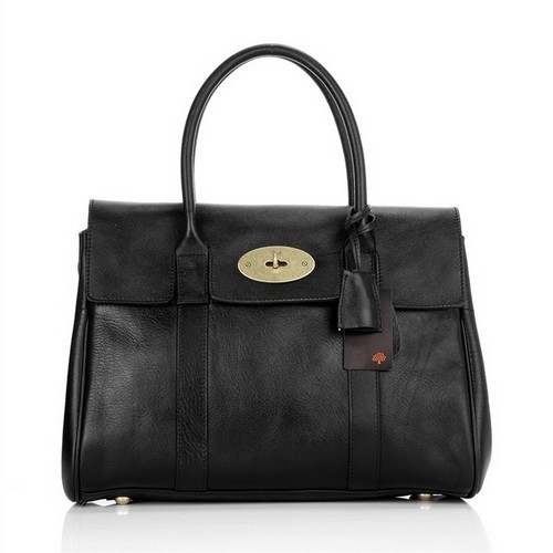 Mulberry Bayswater Natural Leather Black - Click Image to Close