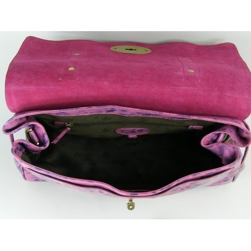 Mulberry Bayswater Natural Leather Fuchsia - Click Image to Close