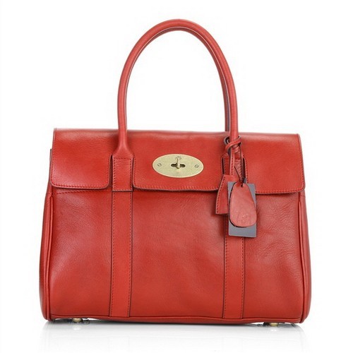 Mulberry Bayswater Natural Leather Red - Click Image to Close