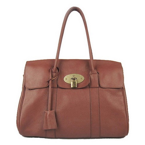 Mulberry Bayswater Natural Leather Red Brown - Click Image to Close