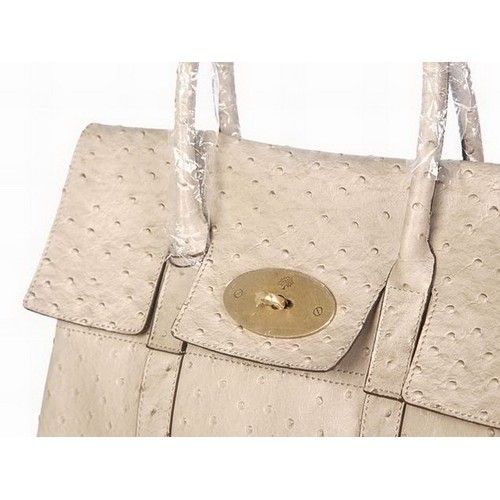 Mulberry Bayswater Ostrich 7027_389 Beige Bag - Click Image to Close