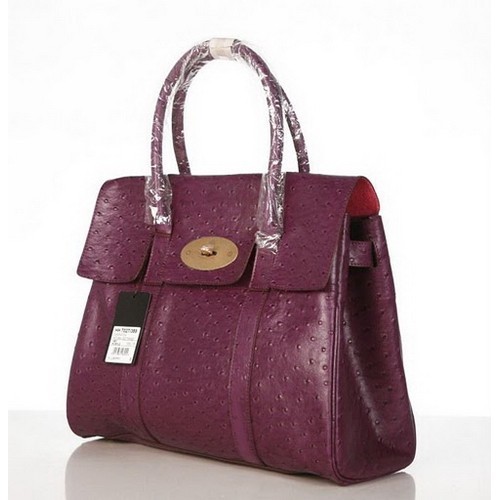Mulberry Bayswater Ostrich Purple - Click Image to Close