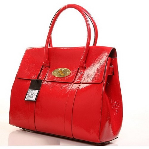 Mulberry Bayswater Patent Leather Red - Click Image to Close