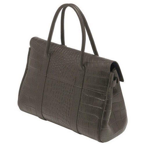 Mulberry Bayswater Printed Leather Chocolate - Click Image to Close