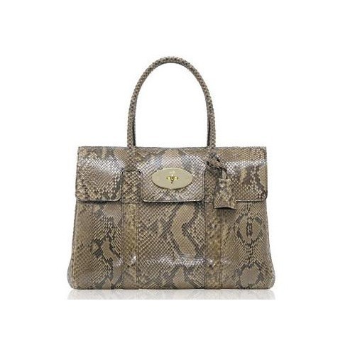 Mulberry Bayswater Sillky Sanake Print Grey - Click Image to Close