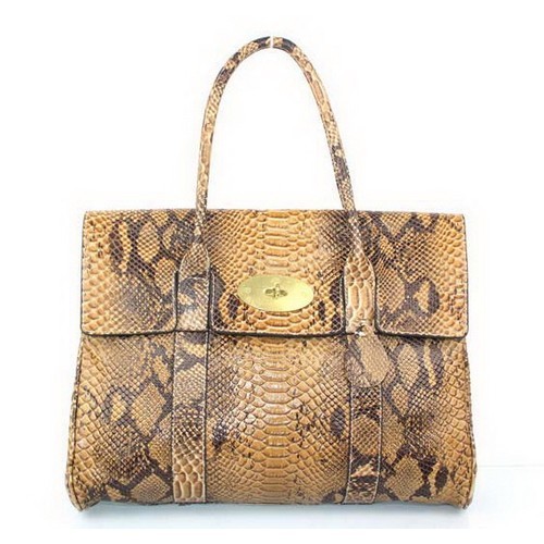Mulberry Bayswater Sillky Sanake Print Oak - Click Image to Close